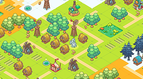 A typical Axie Infinity land parcel