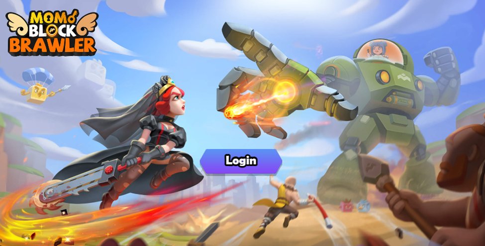Mini-jogo Block Brawler - um dos jogos NFT Play-to-Earn da MOMO