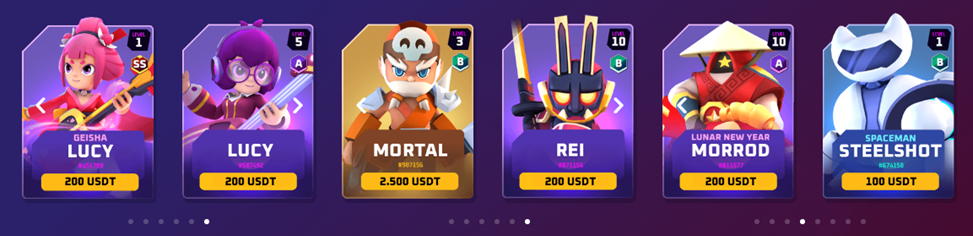 Personagens da Thetan Arena
