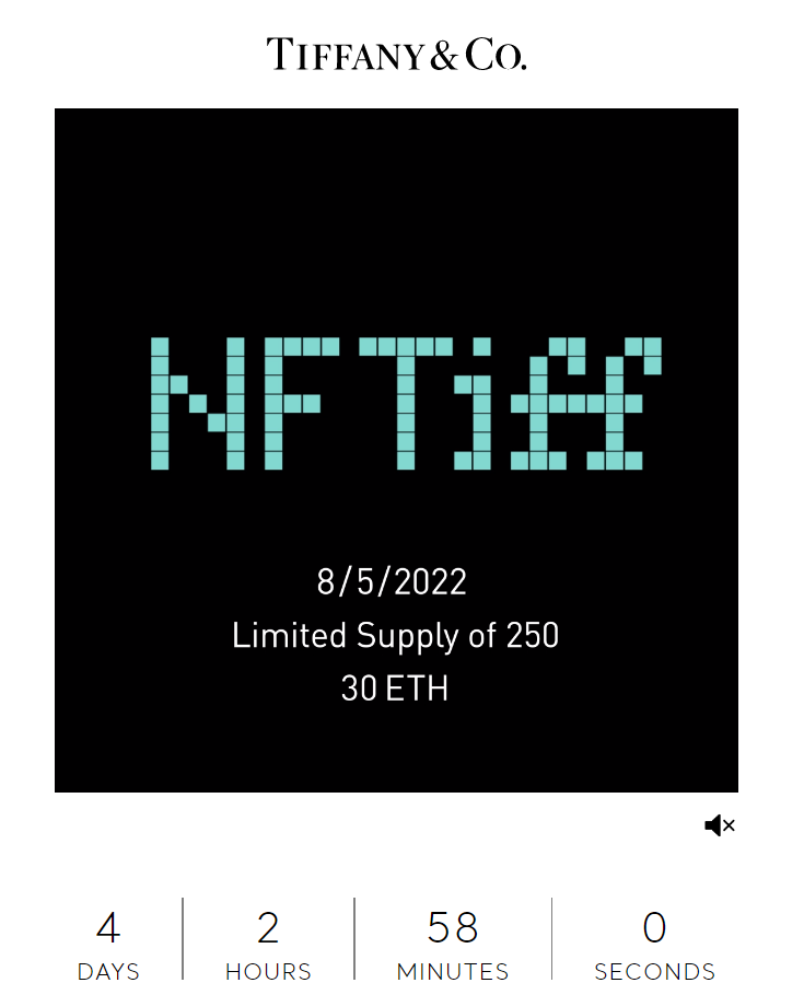Luxury brand Tiffany & Co. at NFT