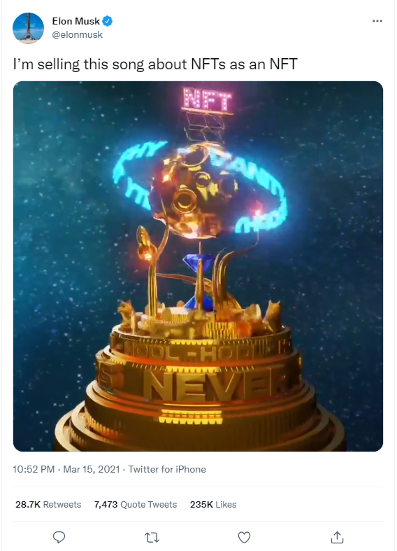 Elons Musk's first NFT