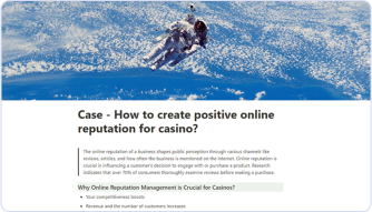 How to Create a Positive Online Reputation for Casinos?