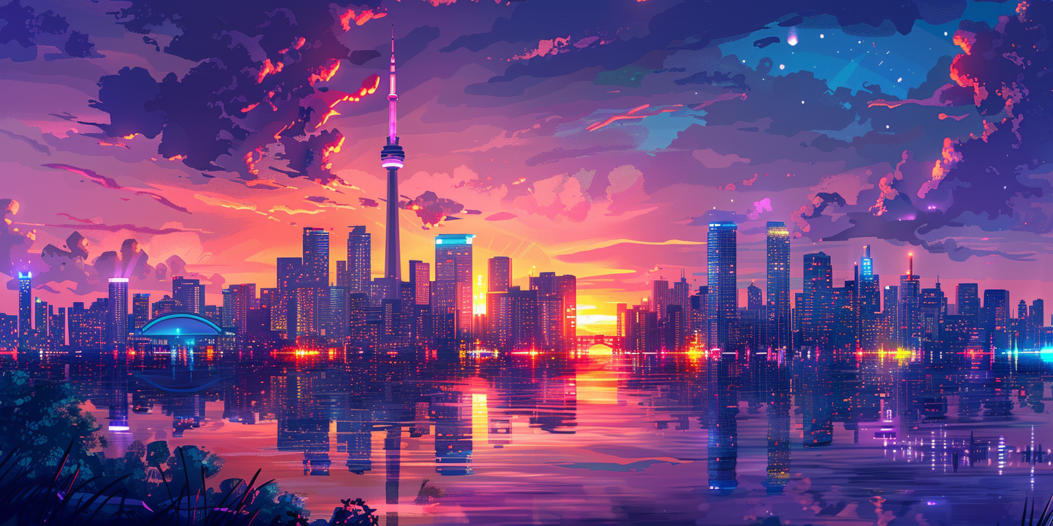 Paesaggio futuristico di Toronto.