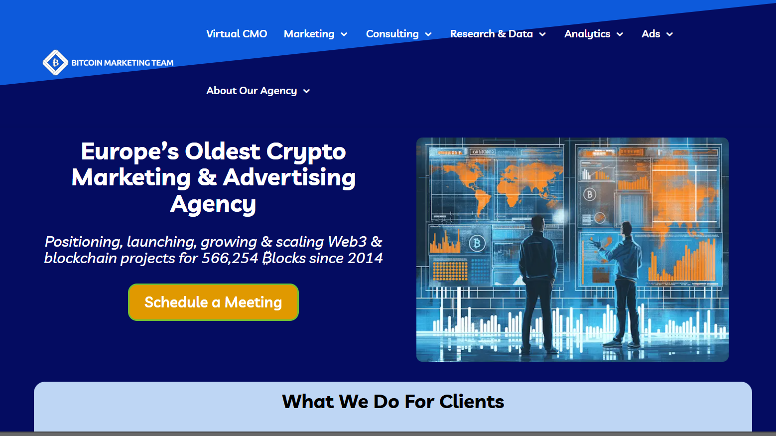 Equipa de marketing Bitcoin Pioneiros do marketing criptográfico.