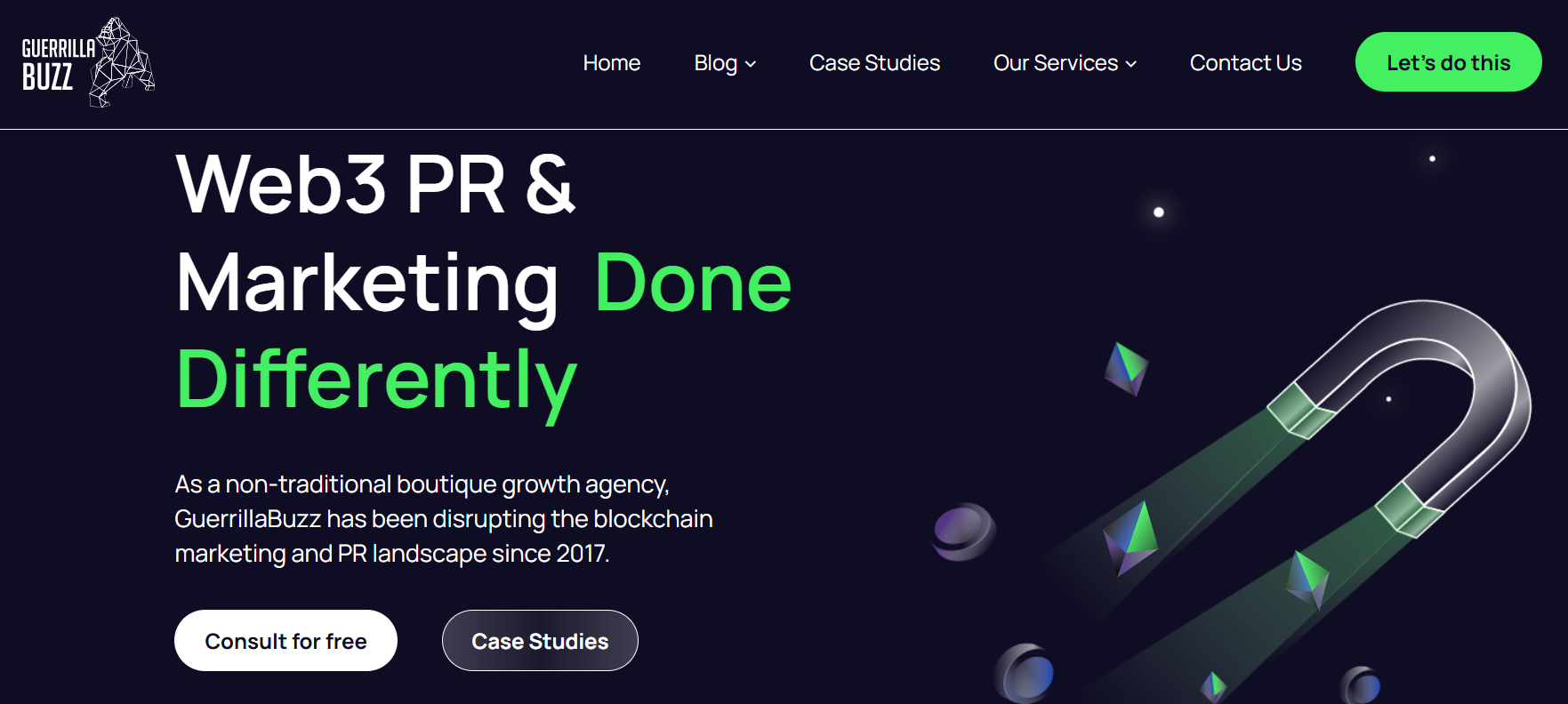 GuerillaBuzz Marketing de Conteúdo e SEO para Blockchain.