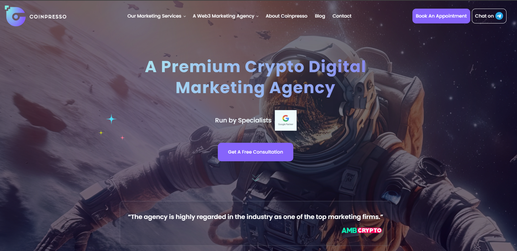 Coinpresso Crypto SEO & PPC Marketing Agency.