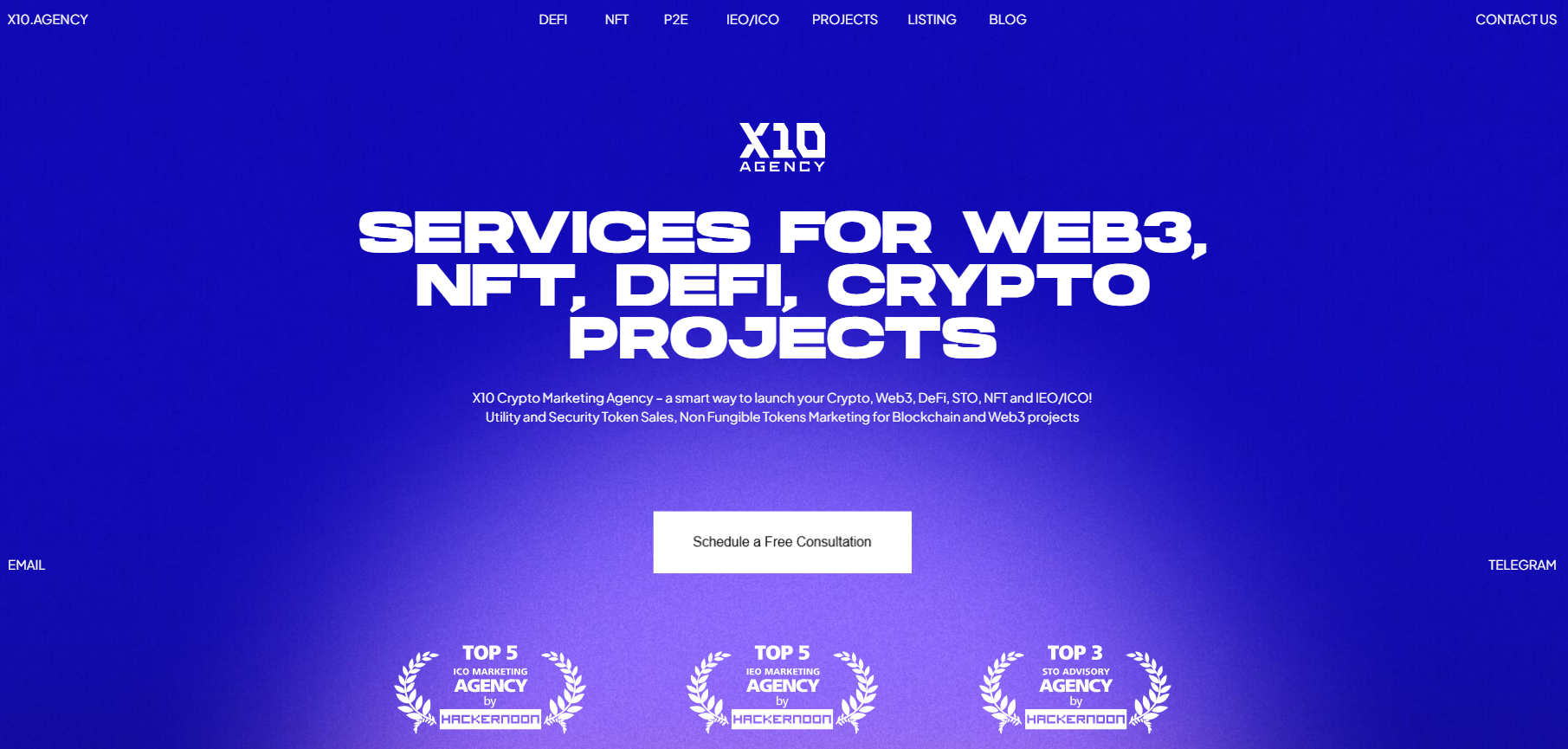 X10 Agency ICO/IDO Marketing & Advisory.