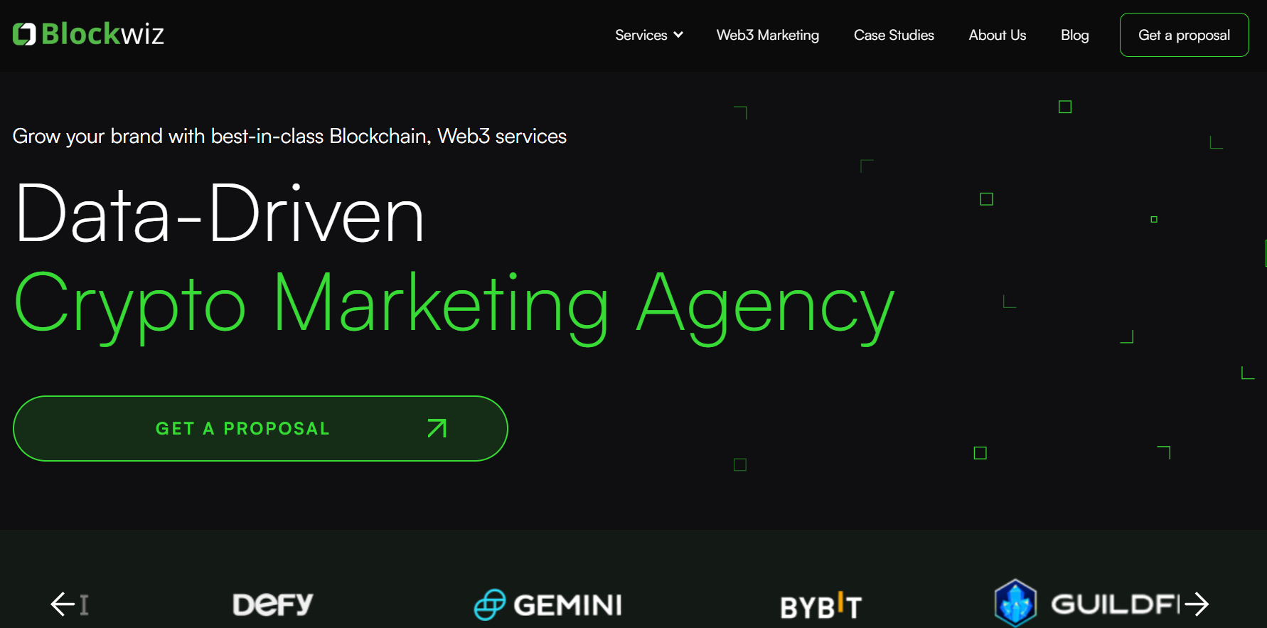 Blockwiz Agência de marketing de criptografia orientada por dados.
