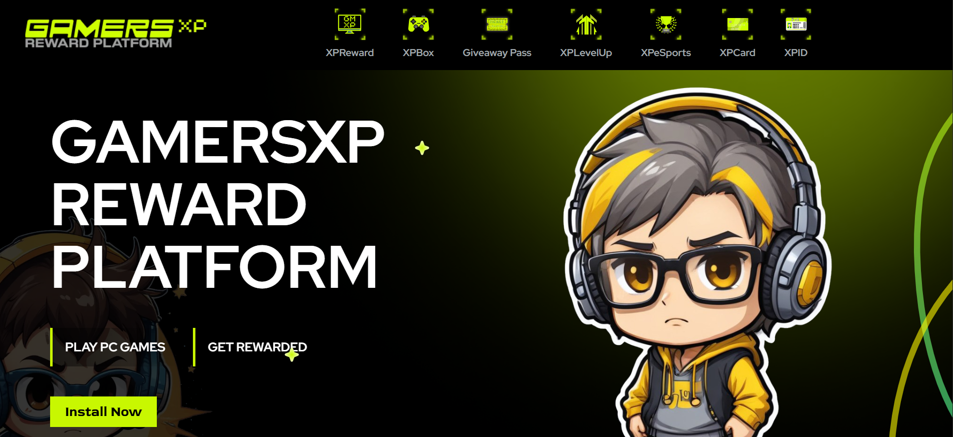 La página principal de GamersXP muestra el juego basado en la comunidad "jugar para ganar