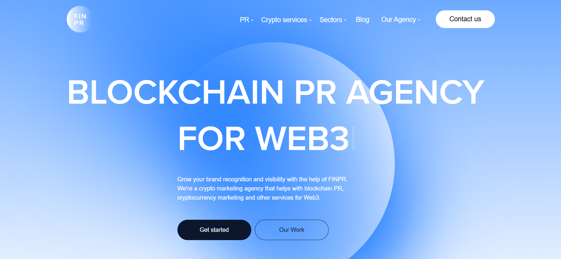 FinPR platform showcasing their extensive network of 3000+ media outlets for crypto projects seeking the best marketing for crypto