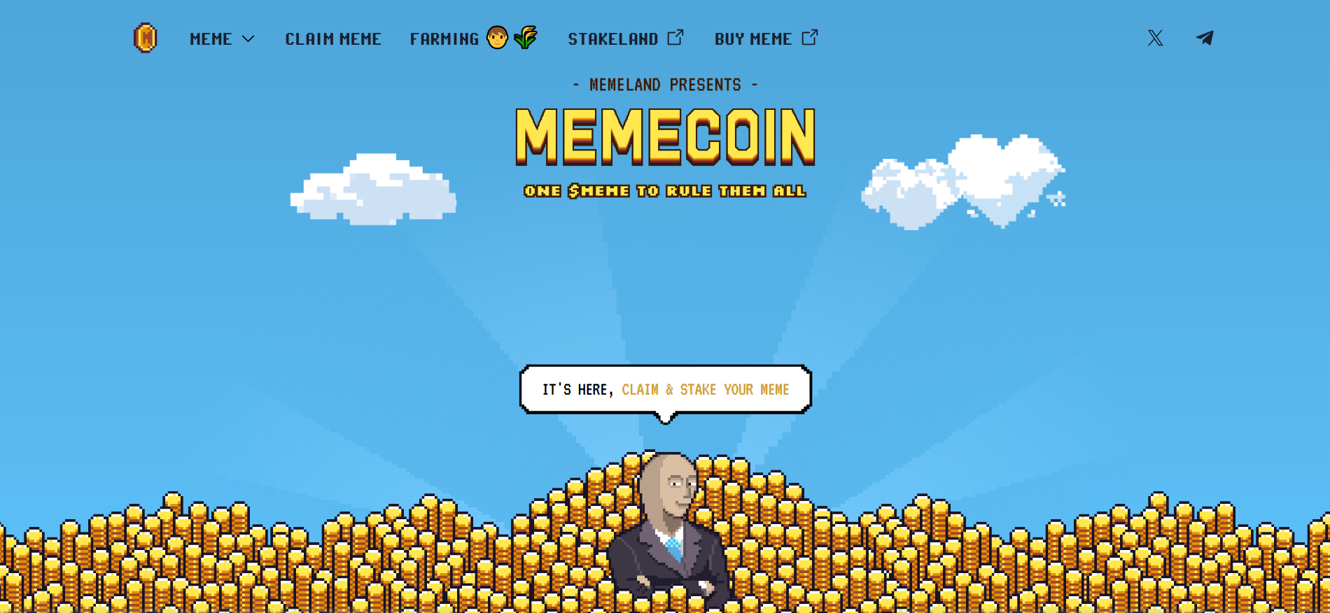Memecoin homepage - 9GAG-backed meme token, set to be one of the meme coins that will explode in 2025