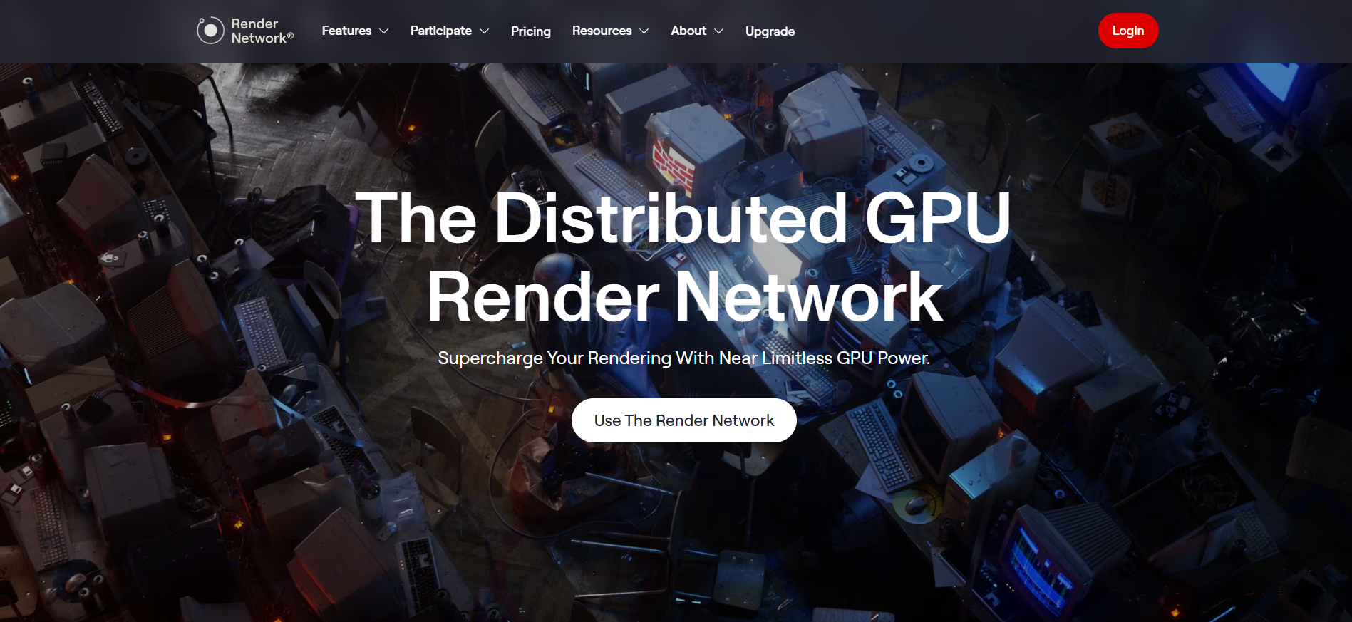Render Network interface highlighting decentralized GPU marketplace for model training top AI crypto projects 2025