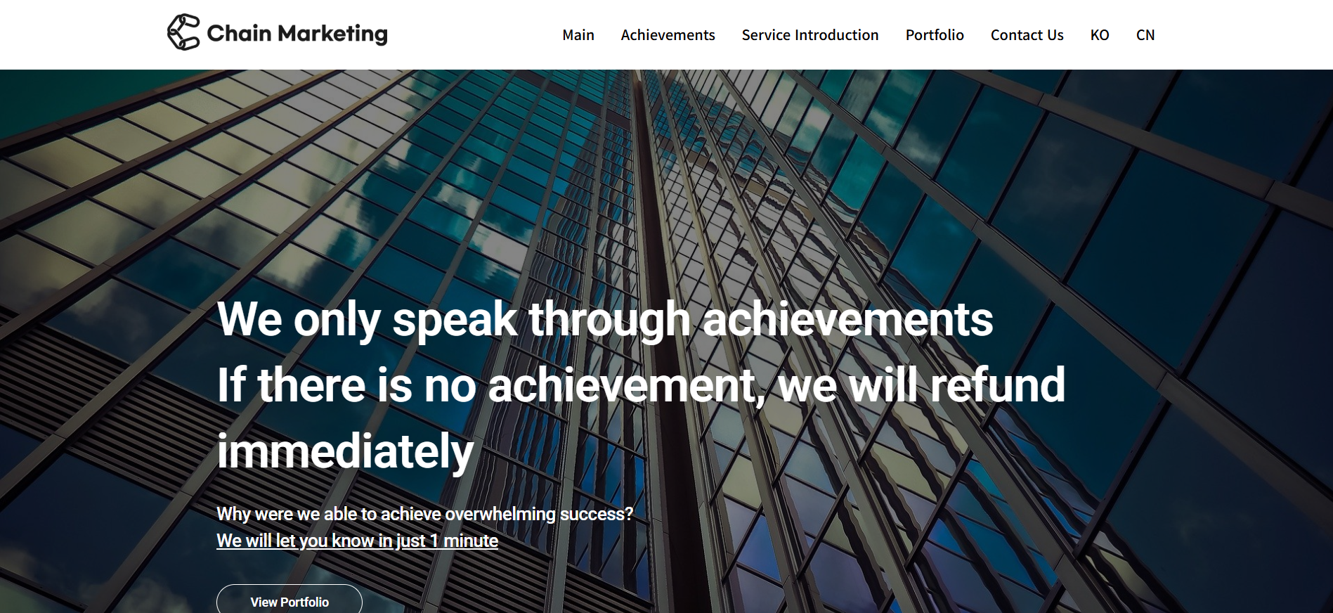 Chain Marketing homepage Korean crypto market services best crypto marketing agency in South Korea