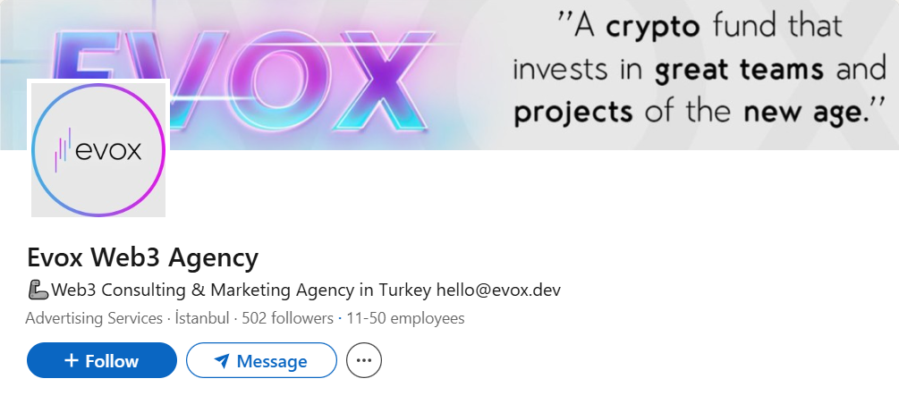 EVOX homepage Turkey's crypto marketing pioneer best crypto company NFT collection success