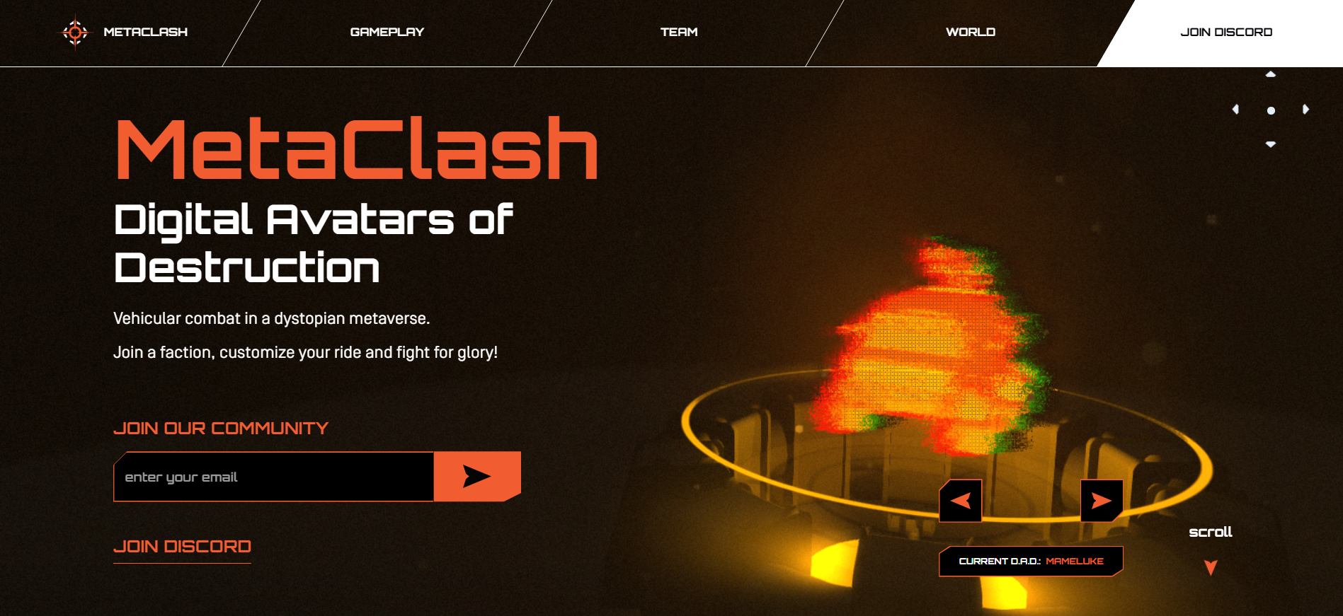 MetaClash homepage with Unreal Engine visuals and NFT-powered gaming, one of the standout picks in the best crypto presales in USA