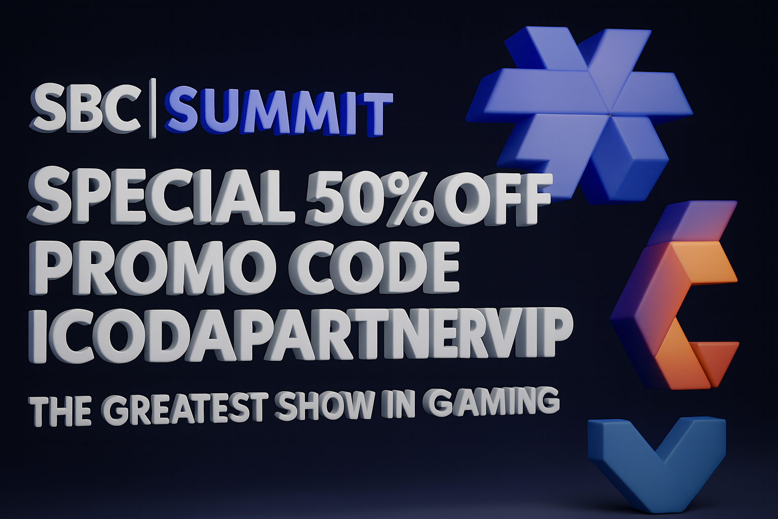 Special minus 50% offer for SBC Summit 2025 from ICODA