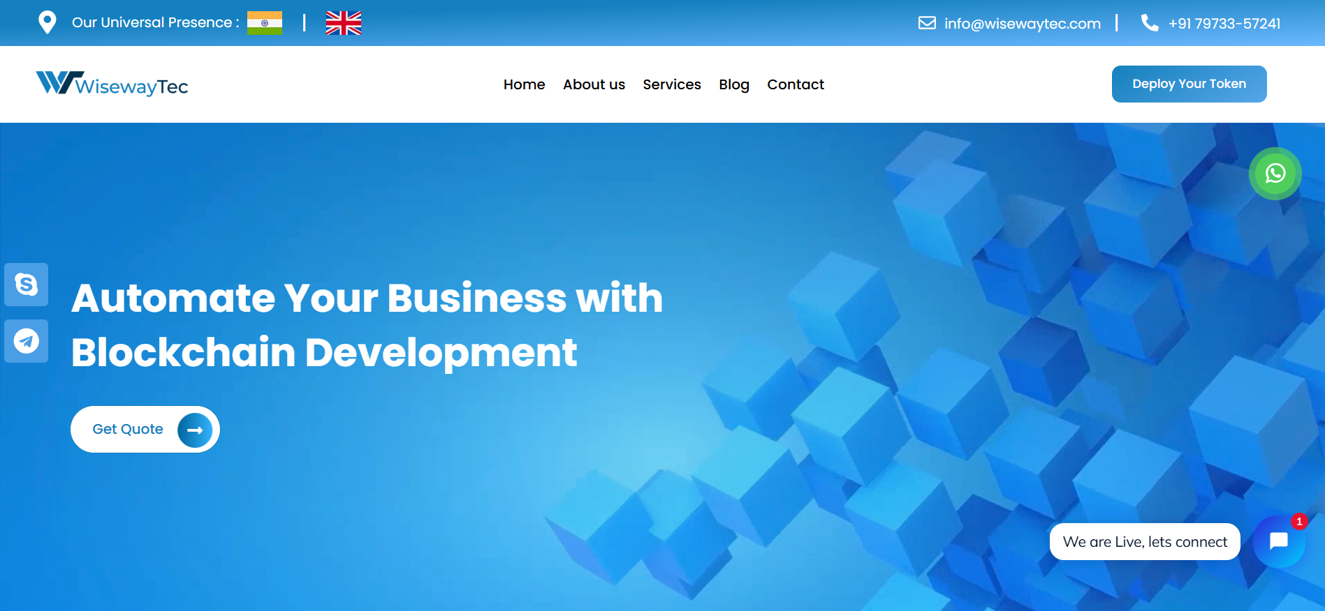 WisewayTec integrated blockchain development and marketing as rapidly growing best crypto marketing agency in India with 200+ completed projects and competitive pricing