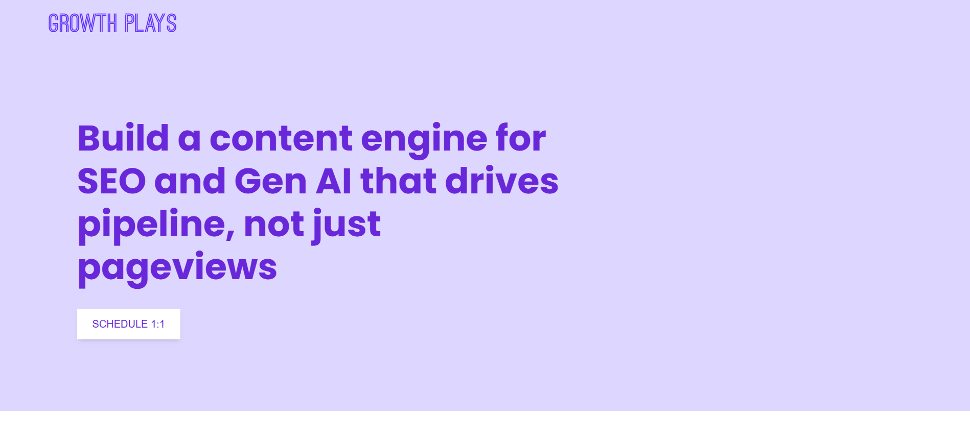 Growth Plays B2B SaaS consulting homepage targeting venture-backed startups seeking Best Generative Engine Optimization Company for AI Visibility guidance