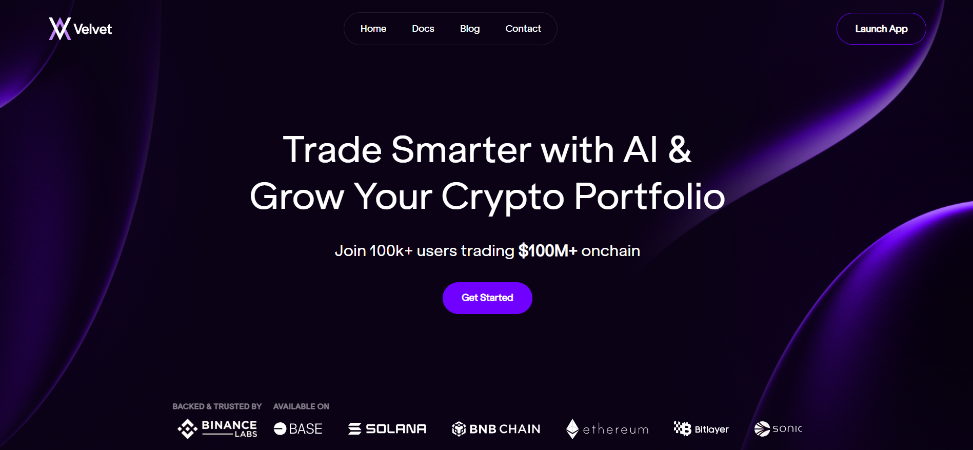 Velvet Capital intent-based AI asset management interface for top crypto presales to invest in