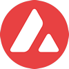 Avalanche logo high-throughput smart contracts platform best long-term crypto