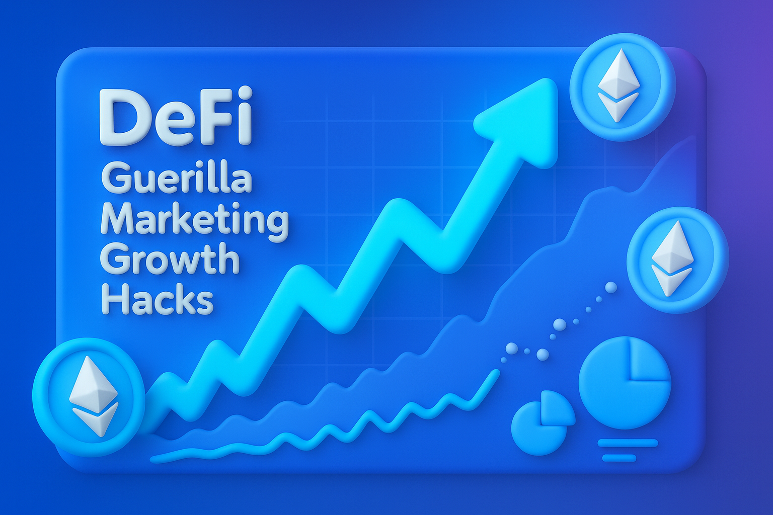 Illustration of DeFi dashboard showing user and TVL growth in 2025