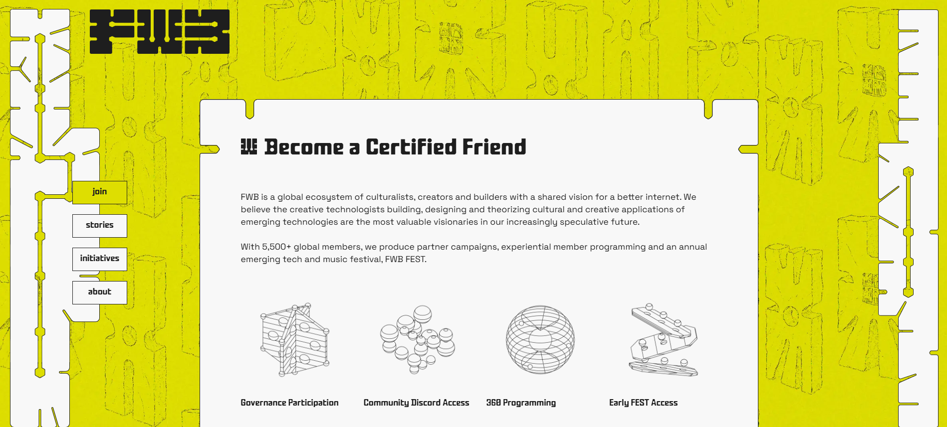 Friends with Benefits, page d'accueil culturelle exclusive de la DAO présentant des collaborations d'artistes et des événements IRL, les meilleures communautés cryptographiques à suivre pour l'adoption des crypto-monnaies par le grand public.