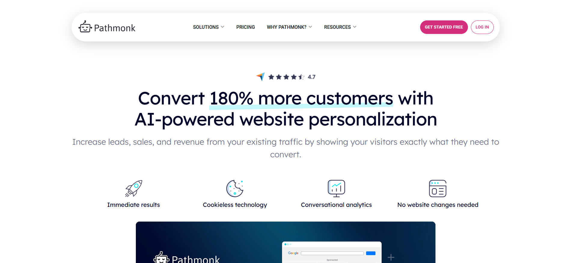 Pathmonk AI-first conversion rate optimization platform demonstrating predictive visitor behavior analysis as best AI optimization agency for CRO.
