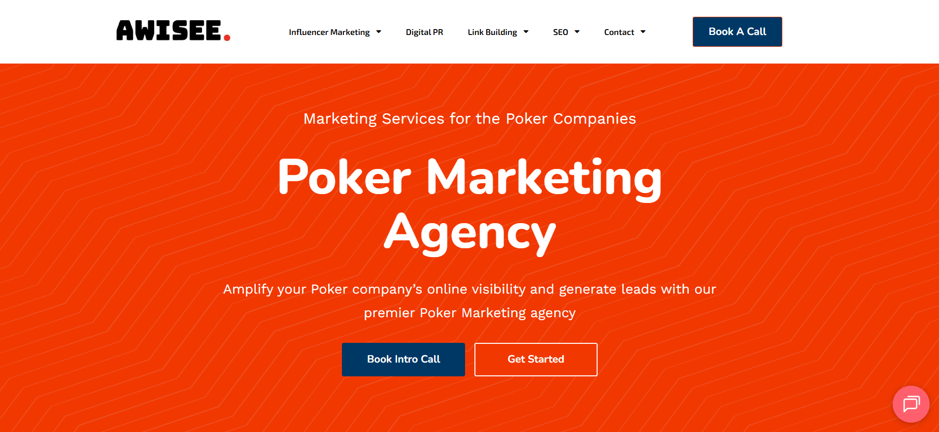AWISEE homepage interface featuring blockchain gaming marketing and crypto gambling promotion strategies.