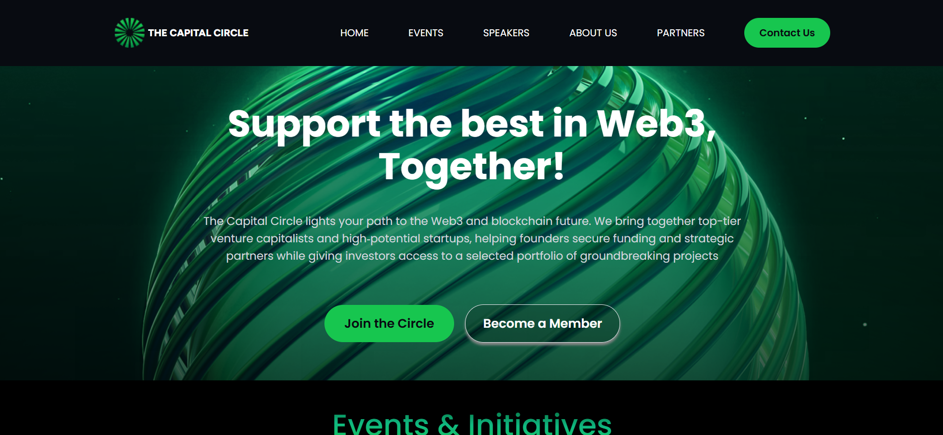 The Capital Circle 2025 investor–founder Web3 and AI event in Singapore – official homepage with call to join the circle and become a member.