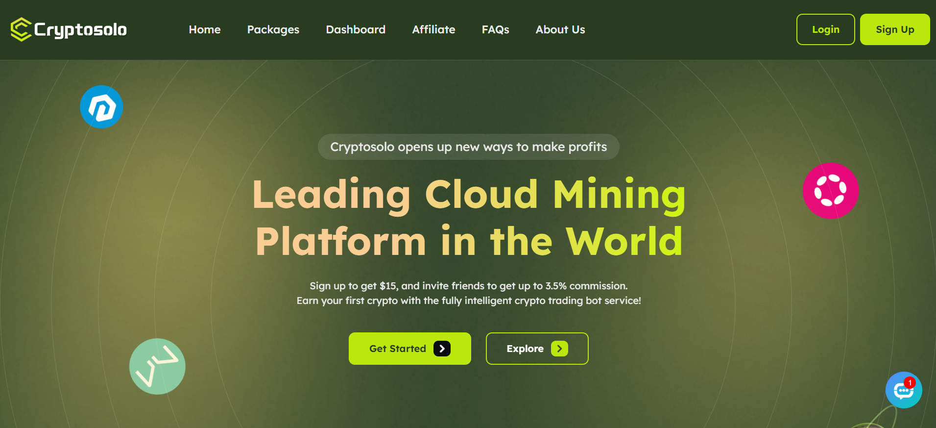 AI 기반 AURA 엔진으로 초보자 친화적인 클라우드 마이닝을 제공하는 CryptoSolo 최고의 클라우드 마이닝 플랫폼 2025 신뢰할 수 있는 리뷰.