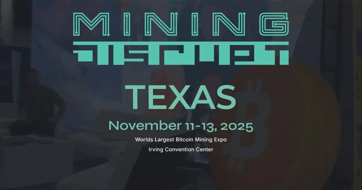 Mining Disrupt 2025 official logo for Texas event, November 11-13 at Irving Convention Center Dallas, world's largest Bitcoin mining expo.