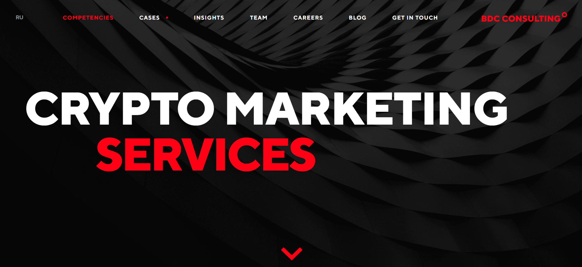 BDC Consulting homepage offering CoinMarketCap trending and crypto exchange listing promotion services for web3 tokenomics.