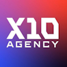 X10 Agency logo full service crypto marketing since 2016.