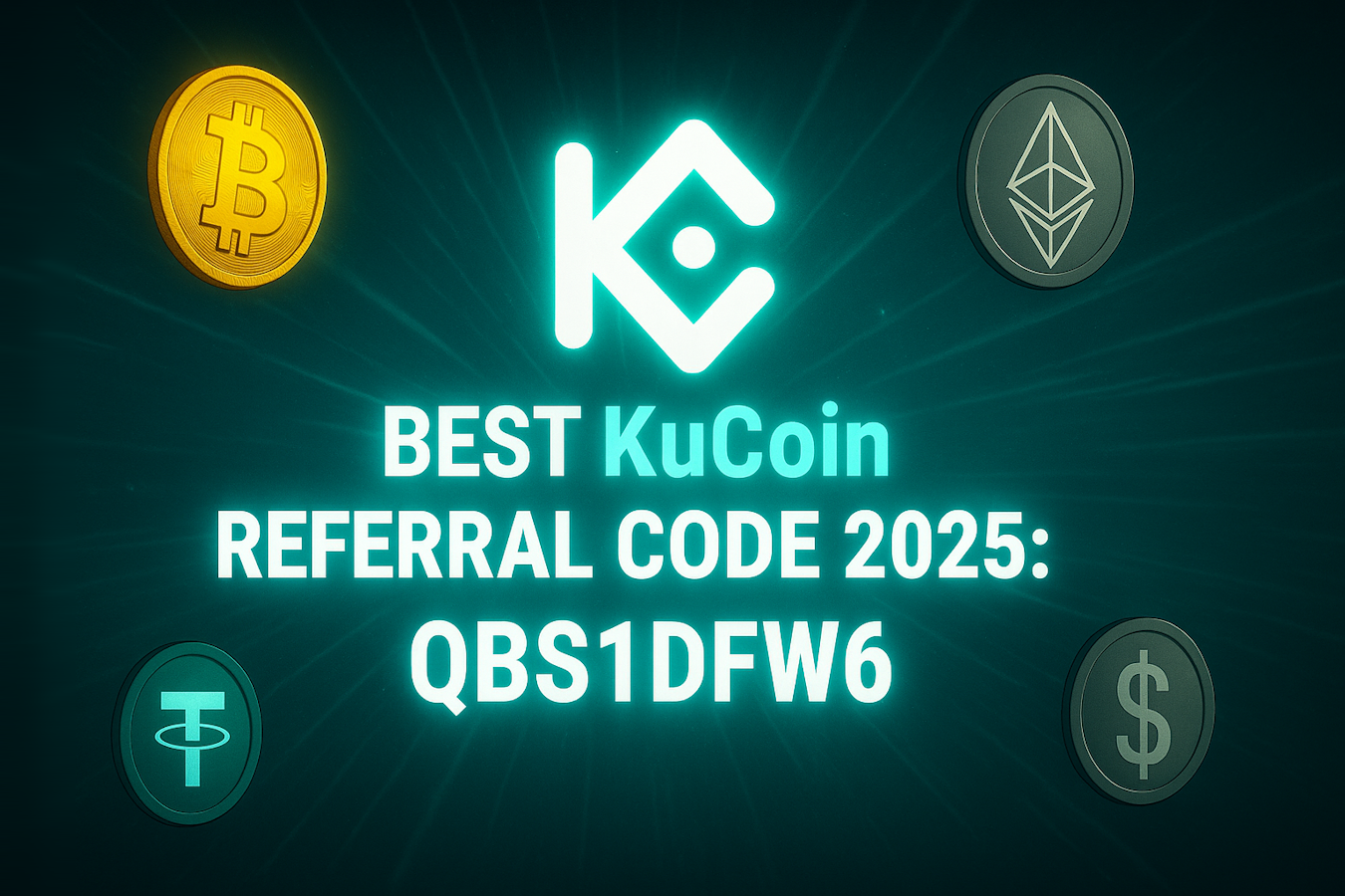 어두운 배경에 비트코인 및 이더리움 코인이 있는 2025년 최고의 KuCoin 추천 코드 QBS1DFW6 - 35%의 수수료를 받으세요.