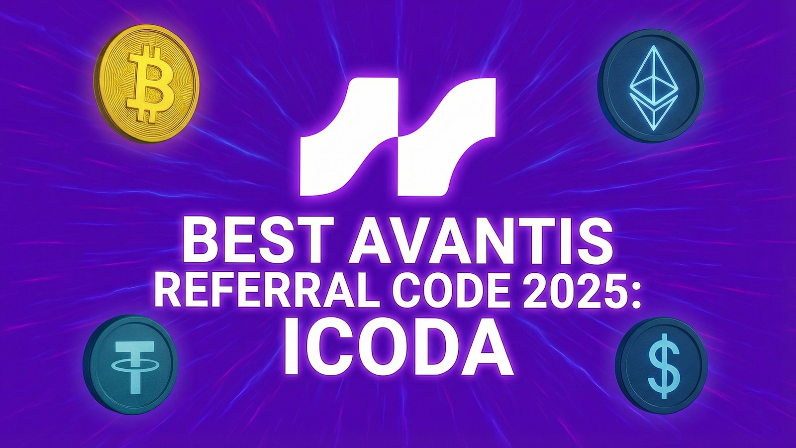 Best Avantis referral code 2025 ICODA - save up to 15% on trading fees for Bitcoin, Ethereum, and crypto derivatives on Base blockchain DEX.