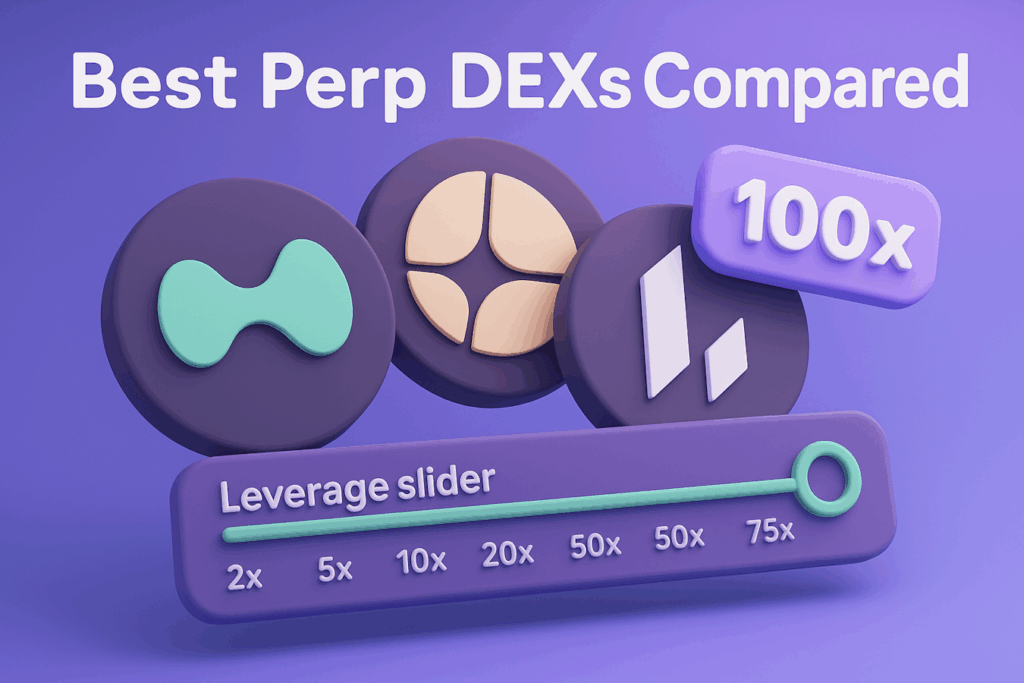 Best perpetual DEX platforms compared with leverage options from 2x to 100x for decentralized derivatives trading in 2025.