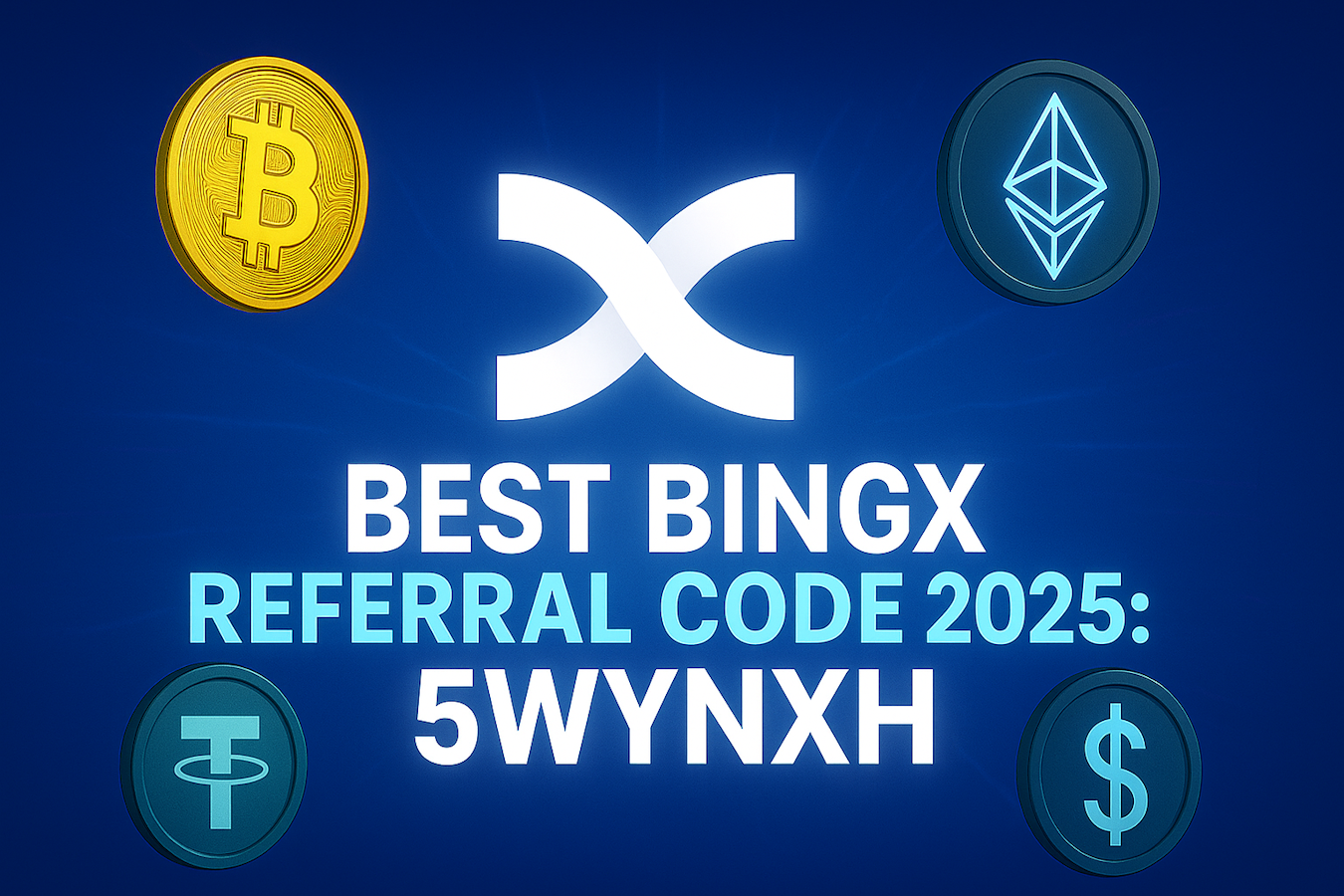 Best BingX referral code 2025: 5WYNXH - Get $7,700 USDT signup bonus with Bitcoin, Ethereum, and Tether trading rewards.