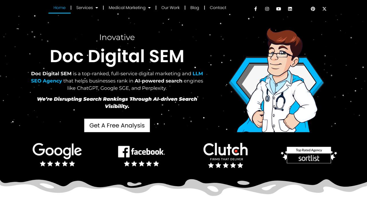 Doc Digital SEM 是一家创新型 LLM SEO 机构,致力于在 ChatGPT 和 Google SGE 等人工智能搜索引擎中提升排名。