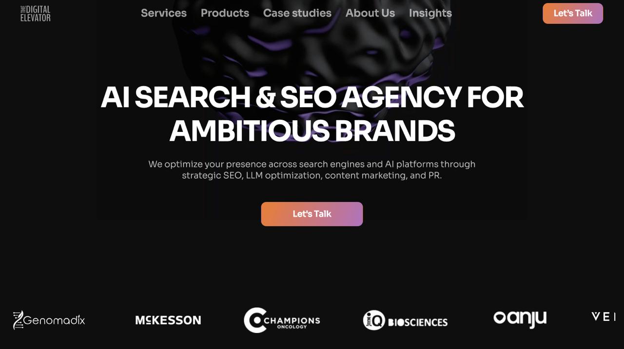 The Digital Elevator 是一家战略性搜索引擎优化和人工智能搜索机构,通过搜索和人工智能平台提高品牌知名度。