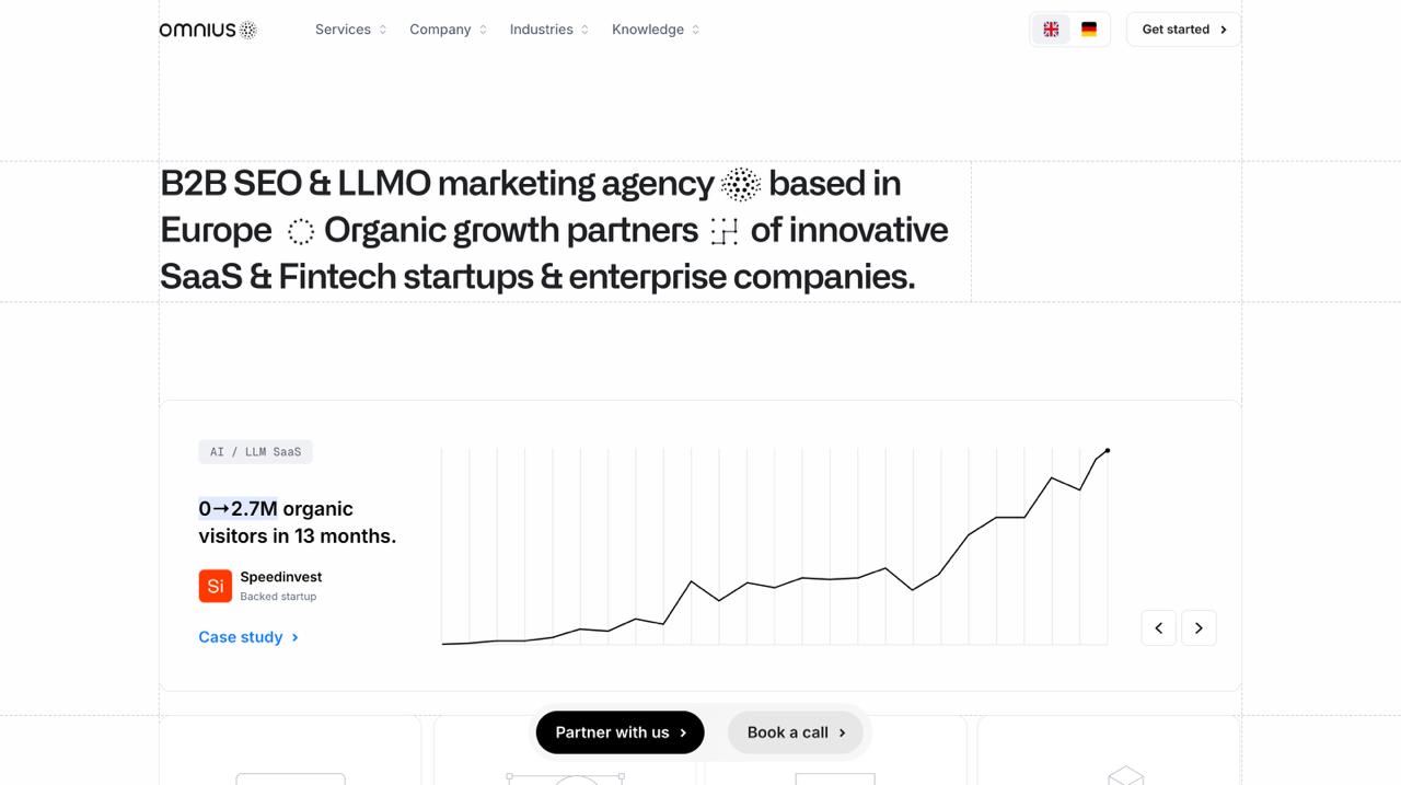 Omnius B2B SEO 和 LLM 优化机构推动欧洲 SaaS 和金融科技公司的有机增长。