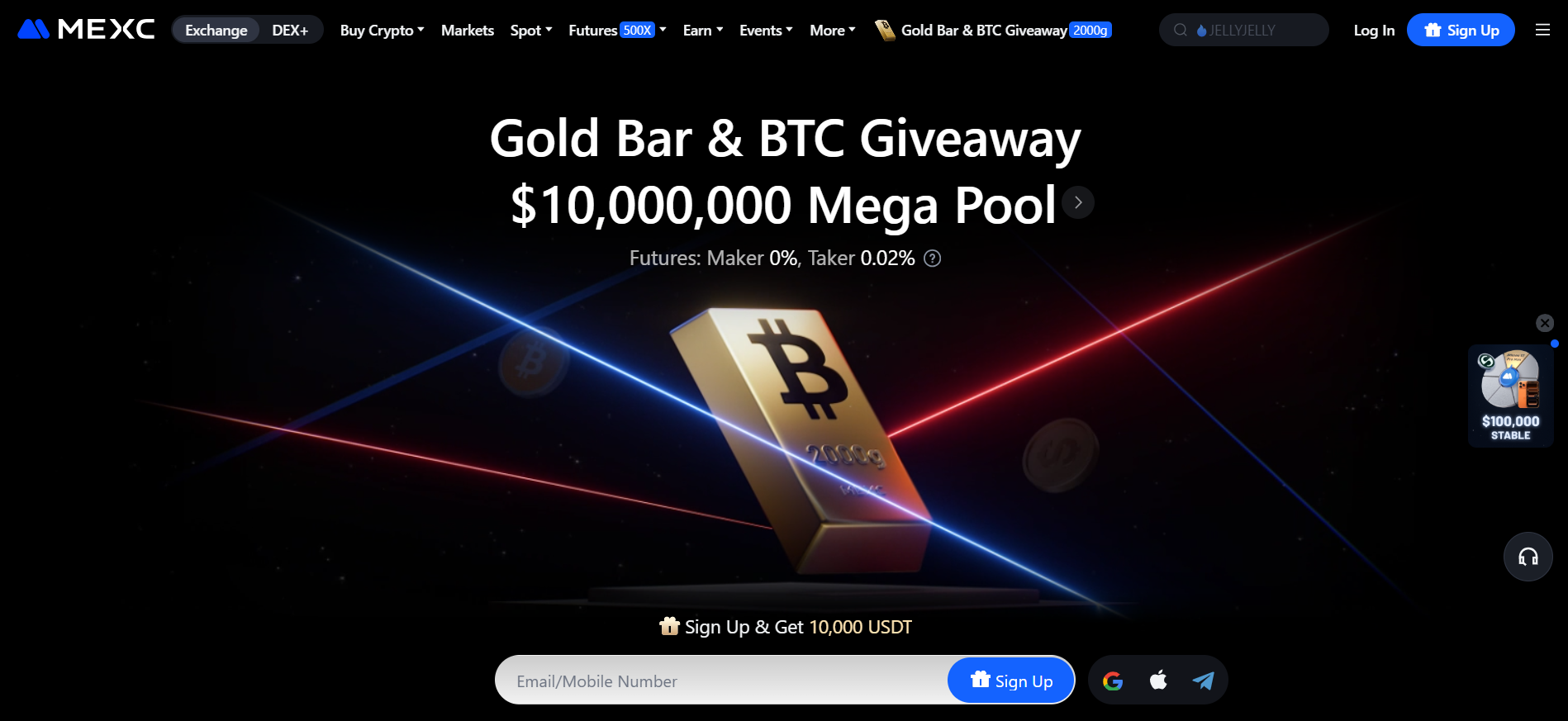 Piattaforma di trading MEXC a zero commissioni con 3000 criptovalute - il miglior exchange di criptovalute per i trader attenti ai costi.