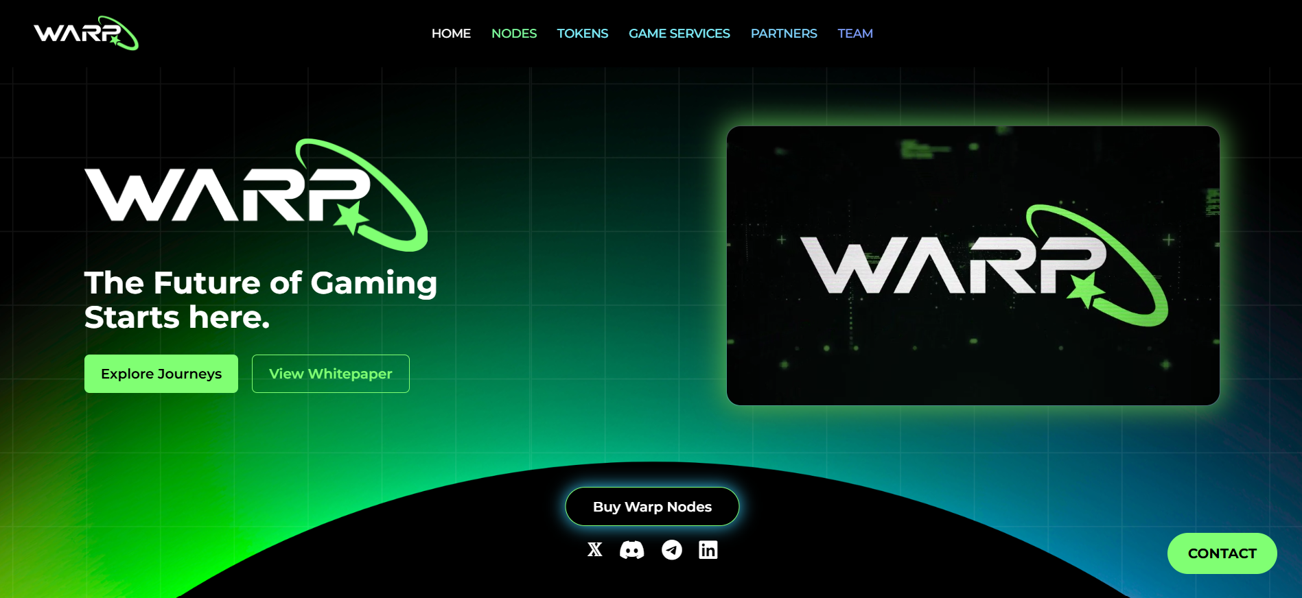 El sitio web de WARP Gaming presenta el ecosistema de blockchain Avalanche Layer 1 para desarrolladores de juegos Web3 venta de fichas en diciembre