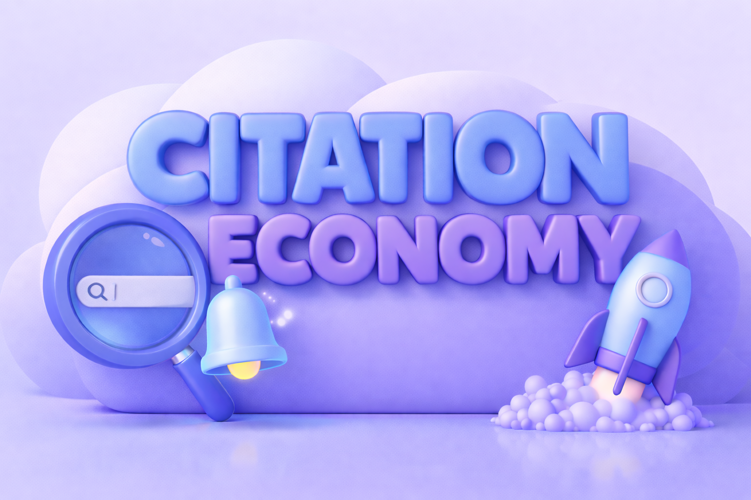 Illustration 3D douce avec un texte en gras 