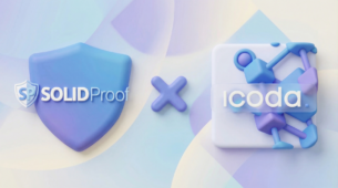 Solidproof and ICODA partnership announcement — blockchain security meets crypto marketing.