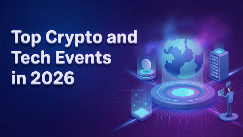 Top crypto and tech events in 2026 — ultimate guide to blockchain conferences, AI summits, and Web3 networking events in Dubai, Riyadh, Moscow, and Davos.