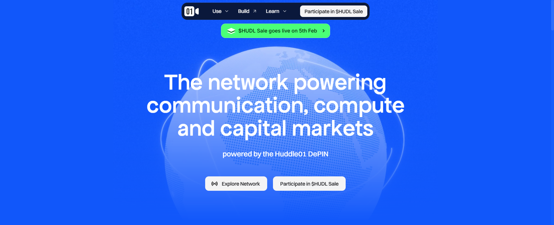 Huddle01 powering communication compute and capital markets with HUDL token sale live February 2026 crypto presale.