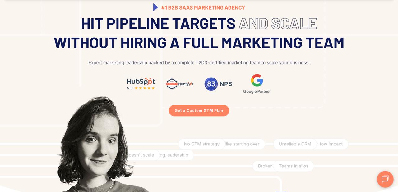 Kalungi homepage présentant des stratégies de marketing basé sur les comptes et de PPC pilotées par l'IA pour les entreprises fintech B2B avec des cycles de vente complexes.