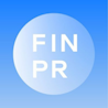 FINPR Agency logo — white FIN PR text on blue circular background.