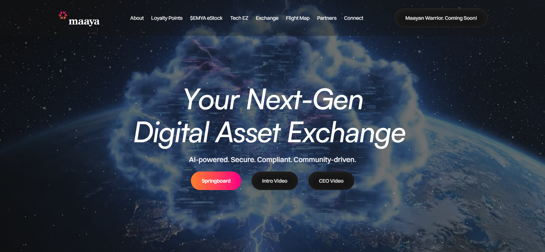 DigiMaaya next-gen digital asset exchange and neobanking platform with Springboard community campaign and $EMYA eStock token sale.