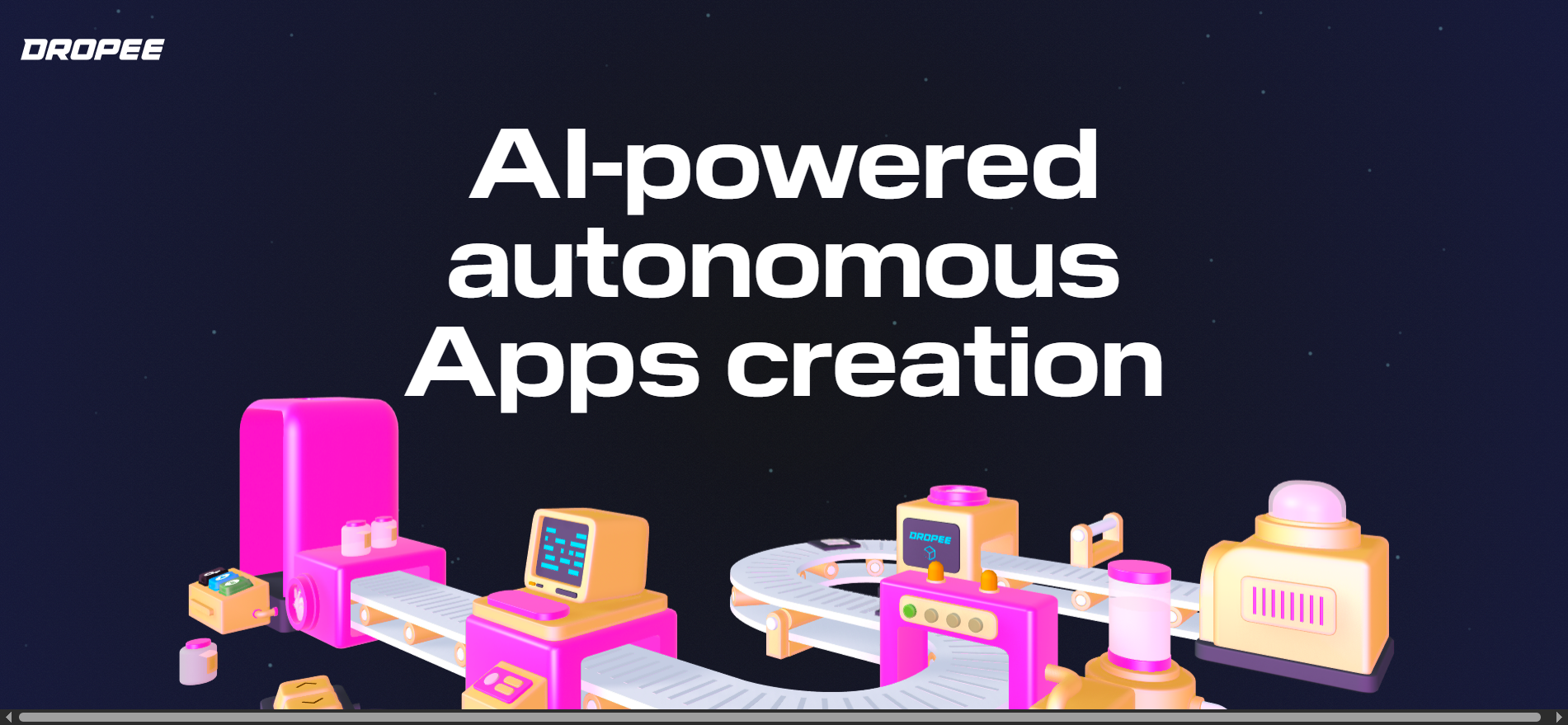 Dropee AI-powered autonomous app creation studio for Telegram Mini Apps, a top crypto presale April 2026 on ChainGPT Pad.